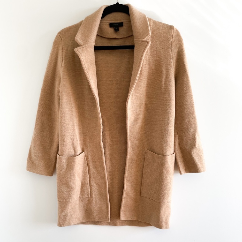 J. Crew Merino Wool Open Cardigan Jacket